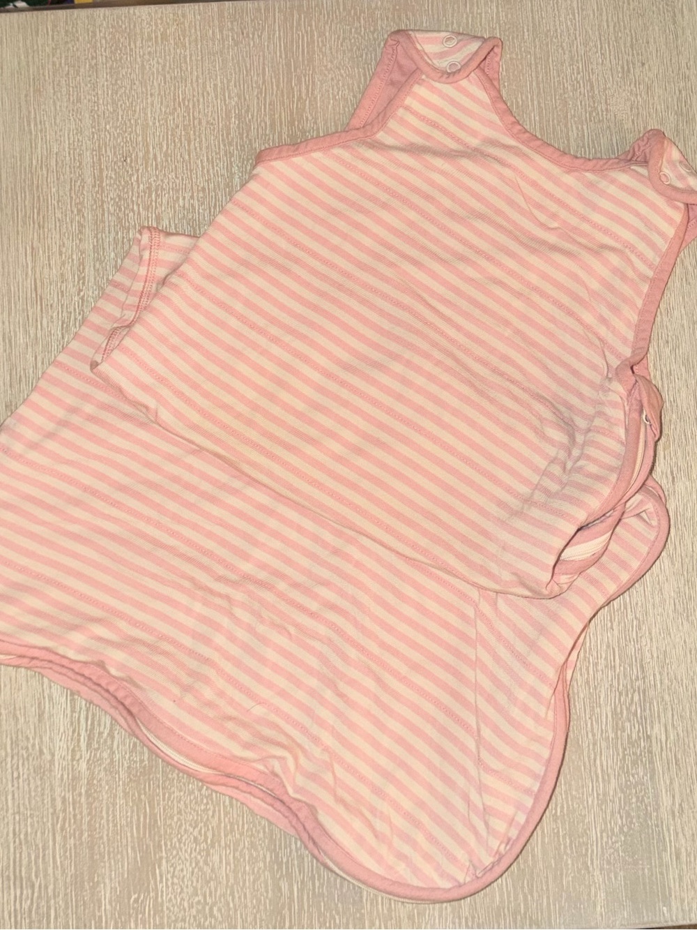 Hanna Andersson Pink and Cream Striped Sleep sack size Medium 0.5 Tog